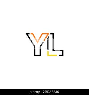 Brush yl letter logo, monogram yl logo icon vector for business • wall  stickers flat, agency, financial