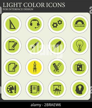 creative process web icons for user interface design Stock Photo - Alamy