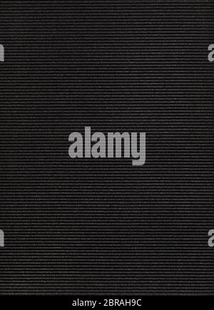Black polyurethane grooved foam texture background. Striped dark backdrop. Stock Photo