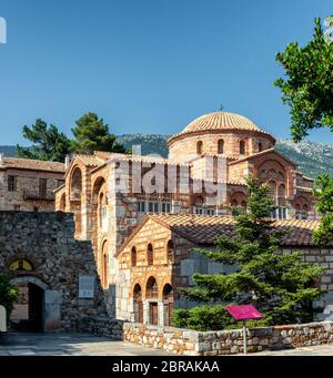 Hosios Loukas monastery is one of the most important monuments of Middle Byzantine architecture and an UNESCO World Heritage Site Stock Photo