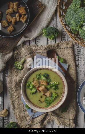 Delicious soup main dish, food photography, homemade food Stock Photo