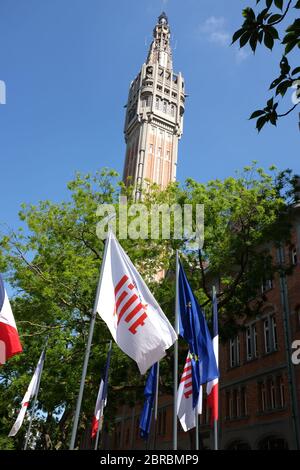 Beffroi mairie de Lille Stock Photo