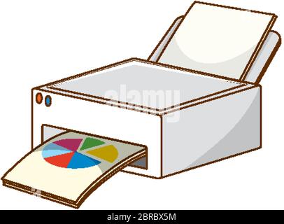Copying machine on white background illustration Stock Vector Image ...
