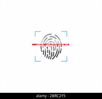 Fingerprint - Identification - Vector Illustration Stock Vector