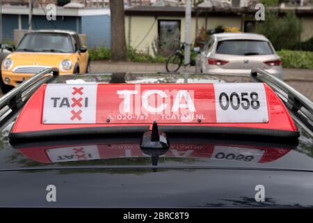 TCA Taxi Sign At Amsterdam The Netherlands 2 May 2020 Stock Photo