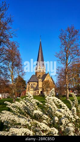 St. Petri church in a park in Thale. Saxony-Anhalt, Harz, Germany Stock Photo