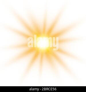 Sunlight a translucent special design of the light effect. Vector illustration. Stock Vector