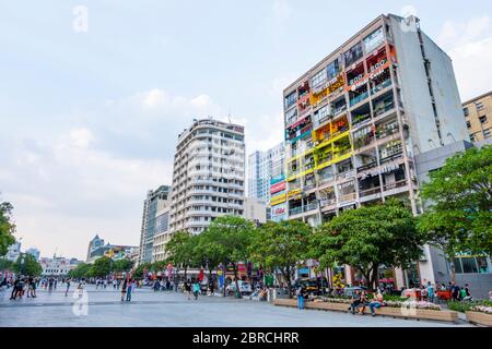 Nguyen Hue, main pedestrian avenue, Ben Nghe, Ho Chi Minh City, Vietnam, Asia Stock Photo