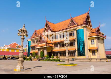 Kampot Provincial Hall, town hall, Kampot, Cambodia, Asia Stock Photo