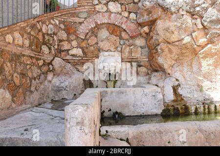 Council fountain in Zufre village, Sierra de Aracena, Huelva, Spain Stock Photo