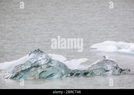 icebergs calved from South Sawyer Glacier float down scenic Tracy Arm Fjord, Southeast Alaska, USA. Stock Photo