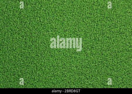 3D illustration of above view of green grass or lawn of a play ground or field. Pattern and Textured concept Stock Photo