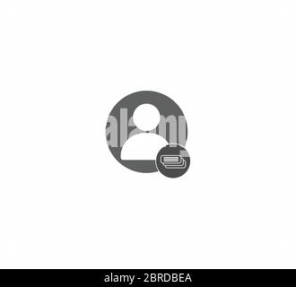 New user notifications for smartphone or website flat icon Stock Vector