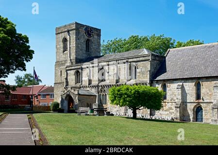 St Oswald's Church in the small town of Crowle, Lincolnshire, England UK Stock Photo