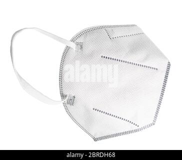 Disposable mask with earloop, FFP2 with N95 / KN95 protection. Face mask for protecting yourself and others from Covid-19. Without breathing valve, pr Stock Photo