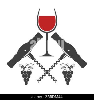 Retro Wood Corkscrew Icon for Opening Wine Bottle Isolated on White Background Stock Vector