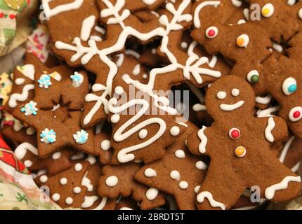 Gingerbread Christmas cookies. Gingerbread man Stock Photo