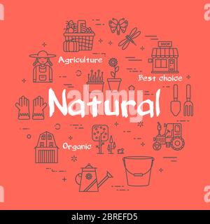 Farming concept icon with text Stock Vector Image & Art - Alamy