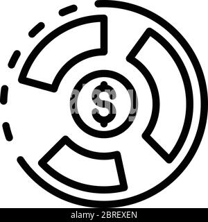 Estimator icon, outline style Stock Vector