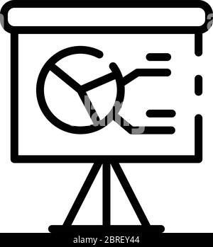 Banner estimator icon, outline style Stock Vector