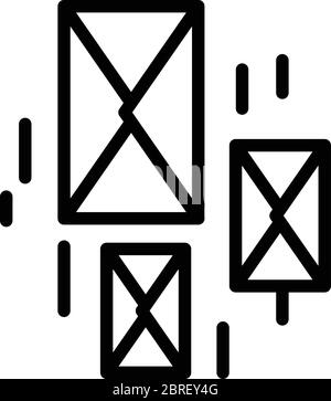 Concept mail estimator icon, outline style Stock Vector