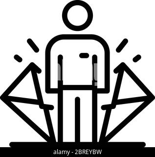 Diamond estimator icon, outline style Stock Vector