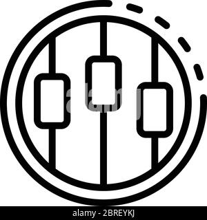 Estimator planning icon, outline style Stock Vector