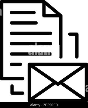 Papers plan estimator icon, outline style Stock Vector
