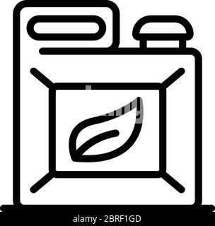 Eco plastic canister icon, outline style Stock Vector