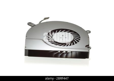Laptop cooler isolated on white background. Part of cooling system for modern notebook Stock Photo