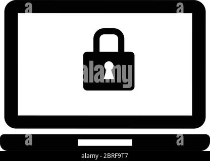 Computer security icon concept isolated on white Stock Vector