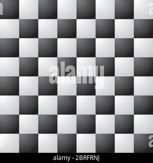 Chess pieces vector in 3D optics black and white Stock Vector