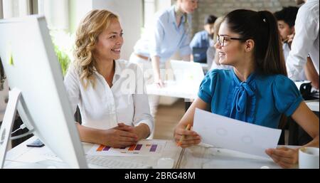 Students college university education business attending lecture Stock Photo