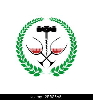 Retro Wood Corkscrew Icon for Opening Wine Bottle Isolated on White Background Stock Vector