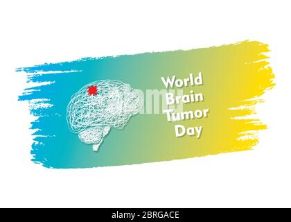 World Brain Tumor Day Vector Illustration. use for greeting card, poster and banner. Stock Vector