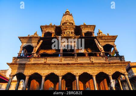 Krishna Mandir or Krishna Temple at Patan Durbar Square in Lalitpur or Patan city near in Kathmandu in Nepal Stock Photo