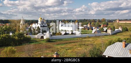 Convent of the Intercession (Pokrovsky monastery) in Suzdal, Russia. Ancient town of Suzdal is a tourist attraction as a part of the Golden Ring of Ru Stock Photo