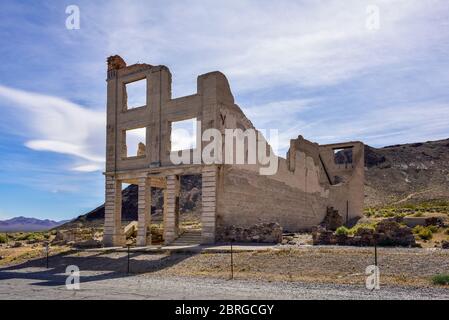 Rhyolite Ghost Town, Beatty Nevada Stock Photo