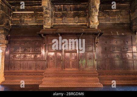 Padmanabhapuram Palace is a travancore era ancient palace in Padmanabhapuram village near Kanyakumari in Tamil Nadu in India Stock Photo