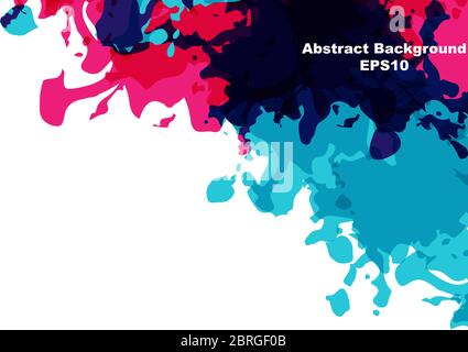 abstract vector splatter paint color design background. vector splatter multicolor design on white background design. illustration vector design. Stock Vector