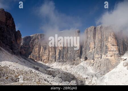 Piz Boè Lunar Landscapes Stock Photo