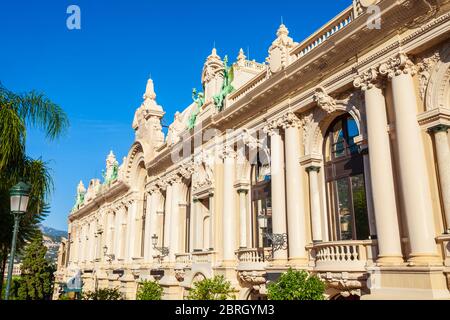 Classic style building at the Place Casino square in Monte Carlo in Monaco Stock Photo