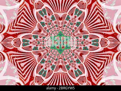 Magic Mushroom Mandala Stock Photo