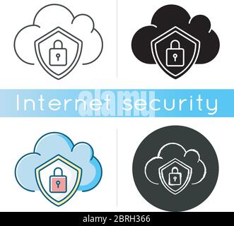 Cloud security icon Stock Vector
