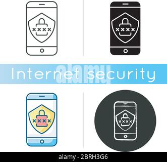 Smartphone security icon Stock Vector