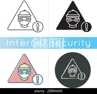 Cyber crime icon Stock Vector