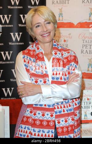 Emma Thompson signs copies of her new book - The Christmas Tale Of Peter Rabbit, Waterstone's Kings Road, London. 3rd October 2013 © Paul Treadway Stock Photo