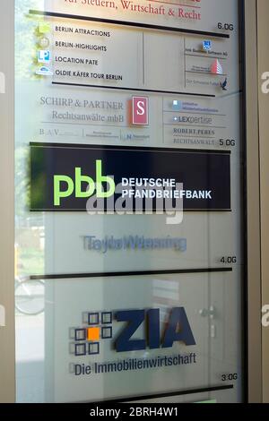 Deutsche Pfandbriefbank AG, German bank that specialises in real estate and public sector financing Stock Photo