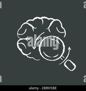 Briefing chalk white icon on black background Stock Vector