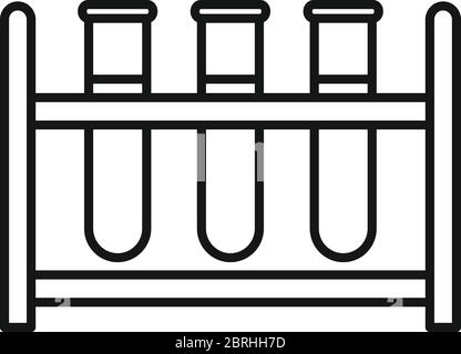 Blood tubes icon. Outline blood tubes vector icon for web design isolated on white background Stock Vector